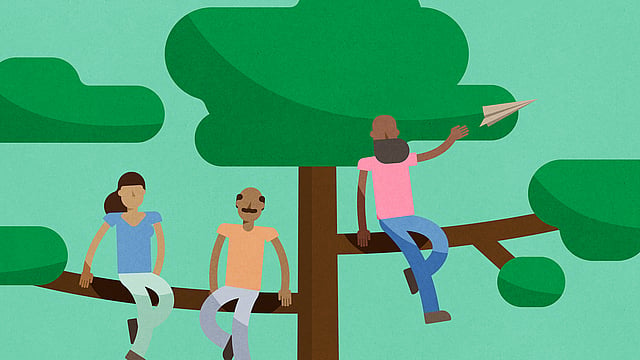 People on a tree animated